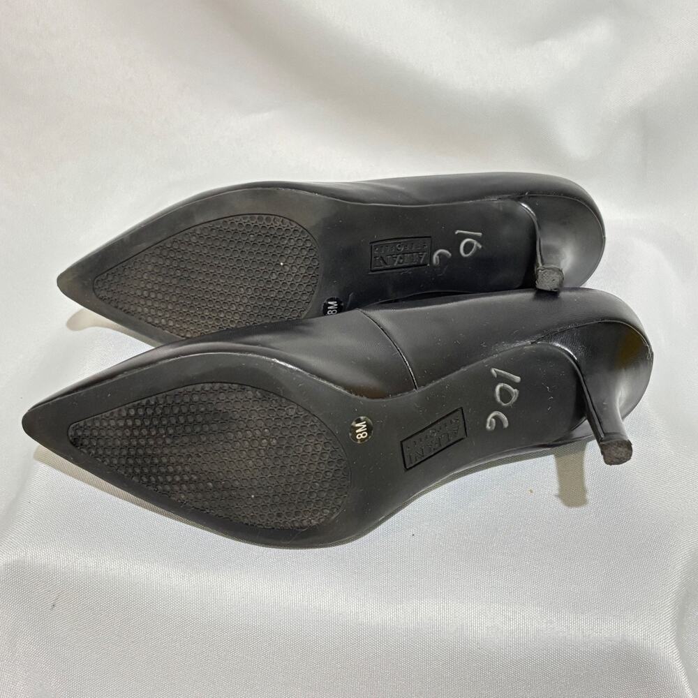 Alfani women JEULES Leather Pointed Toe Classic Pumps mid heel black sz 8 Career - Picture 11 of 12